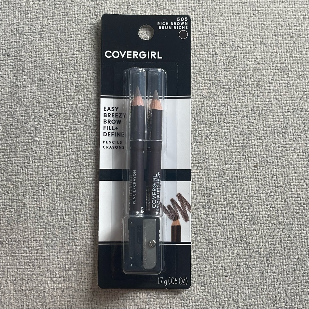 ‼️FREE‼️NEW‼️Covergirl Easy Breezy Brow Fill + Define Pencils ❣️505 Rich Brown❣️ - Picture 2 of 3